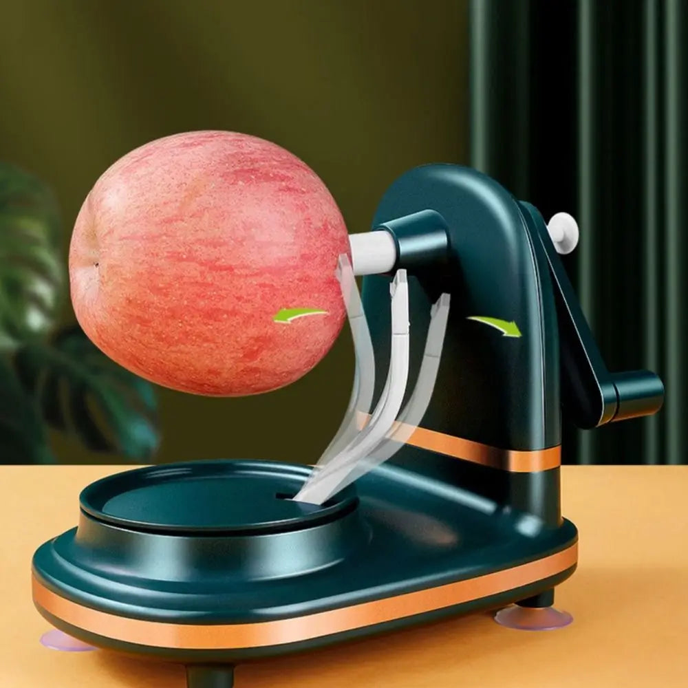 Manual Crank Fruit Peeler – Rotating, Safe, Suction Base
