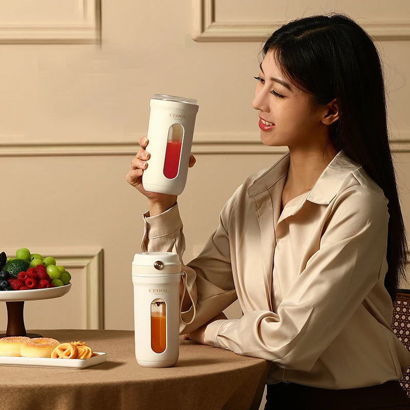 350ML Electric Portable Blender USB Rechargeable Juice Maker