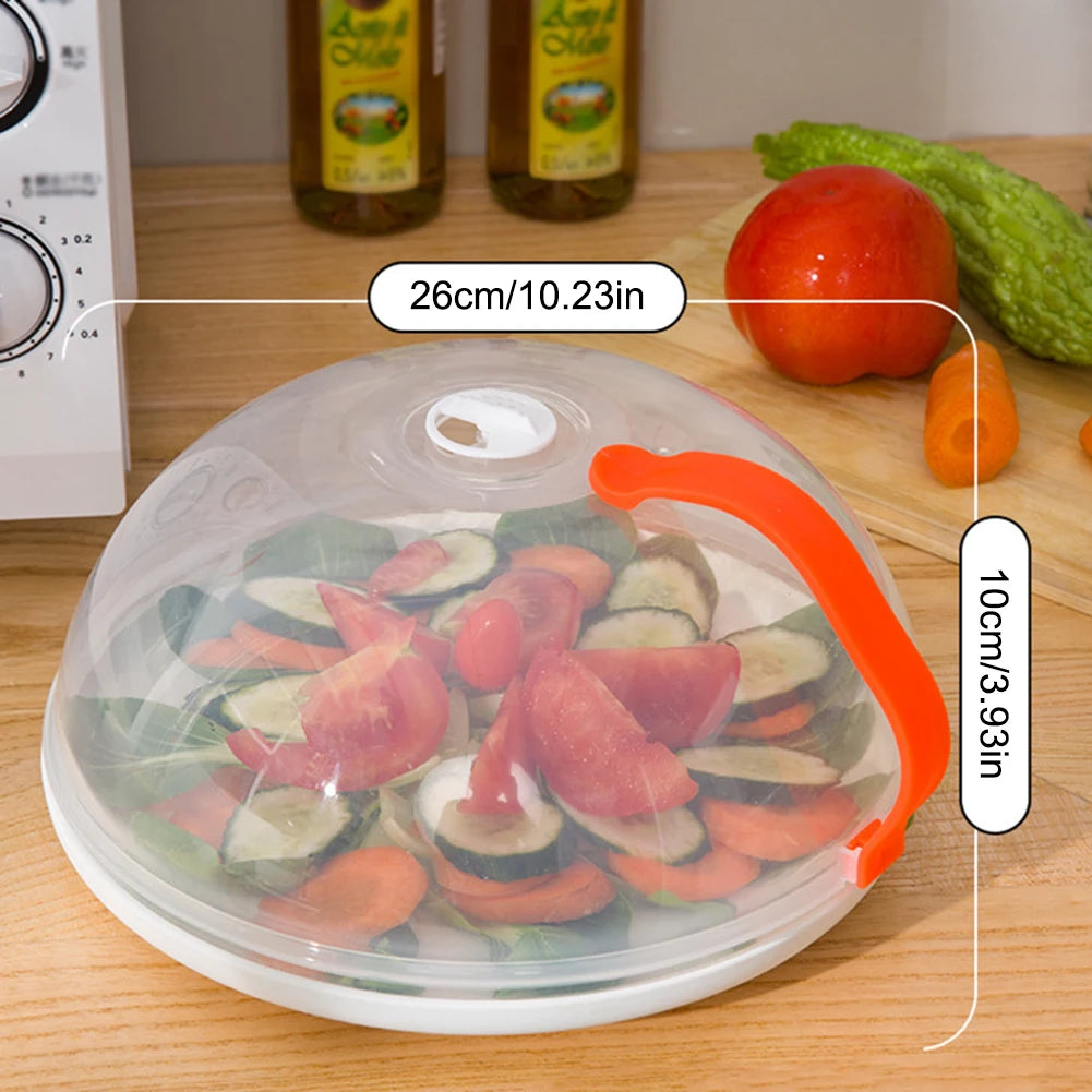 Microwave Anti-Splatter Lid – Clear, Heat-Resistant Handle