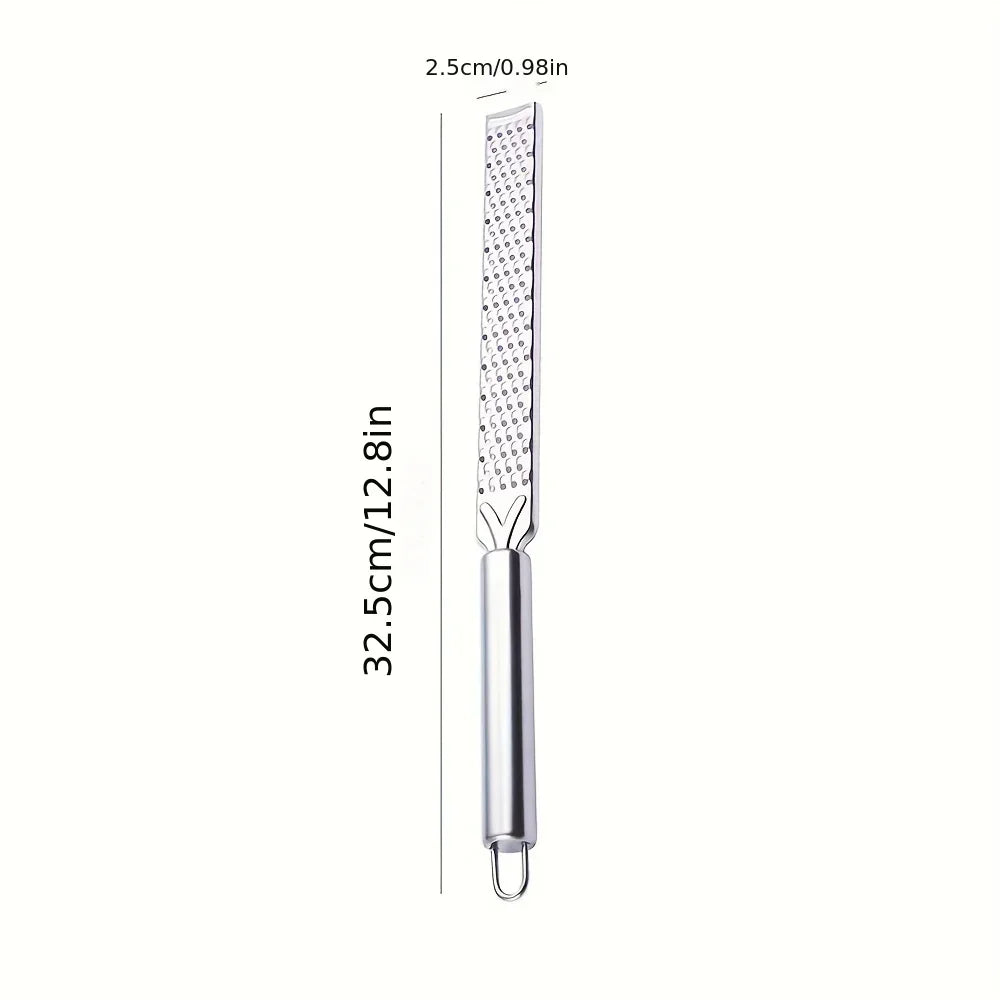 Stainless Handheld Grater – Cheese, Garlic, Lemon, More