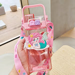 Load image into Gallery viewer, Cartoon Kids Water Bottle with Straw Large Capacity, BPA-Free
