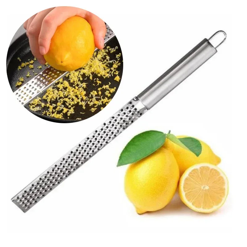 Stainless Handheld Grater – Cheese, Garlic, Lemon, More