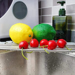 Load image into Gallery viewer, Triangle Dish Rack Over Sink | Foldable Stainless Drainer
