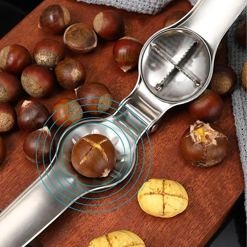 2-in-1 Steel Nut Cracker & Chestnut Opener Kitchen Tool