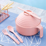 Load image into Gallery viewer, Microwavable Ramen Bowl Set with Lid &amp; Chopsticks
