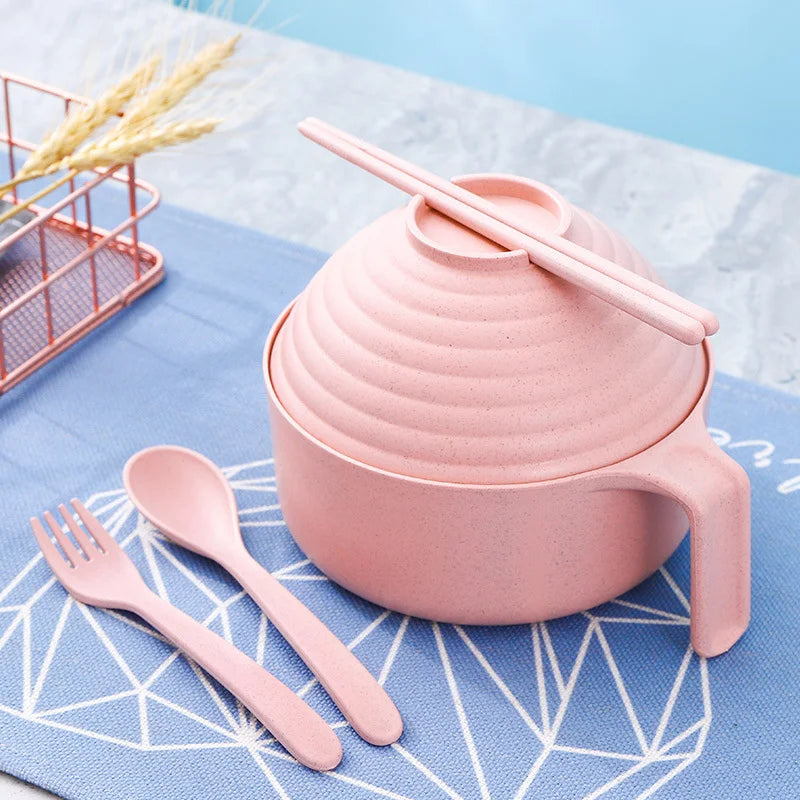 Microwavable Ramen Bowl Set with Lid & Chopsticks