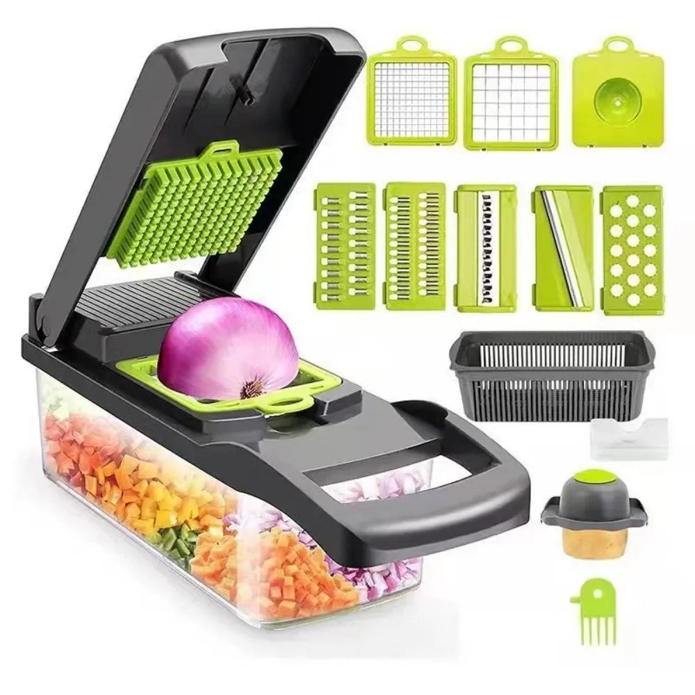 Multi-Function Vegetable Chopper – Easy Prep with Stainless Steel Blades