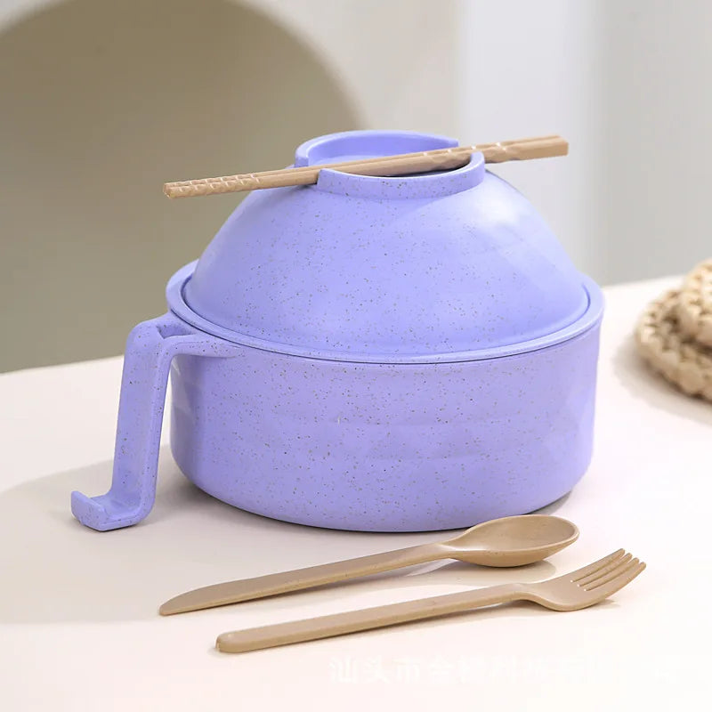 Microwave Ramen Bowl Set w/ Chopsticks & Spoon