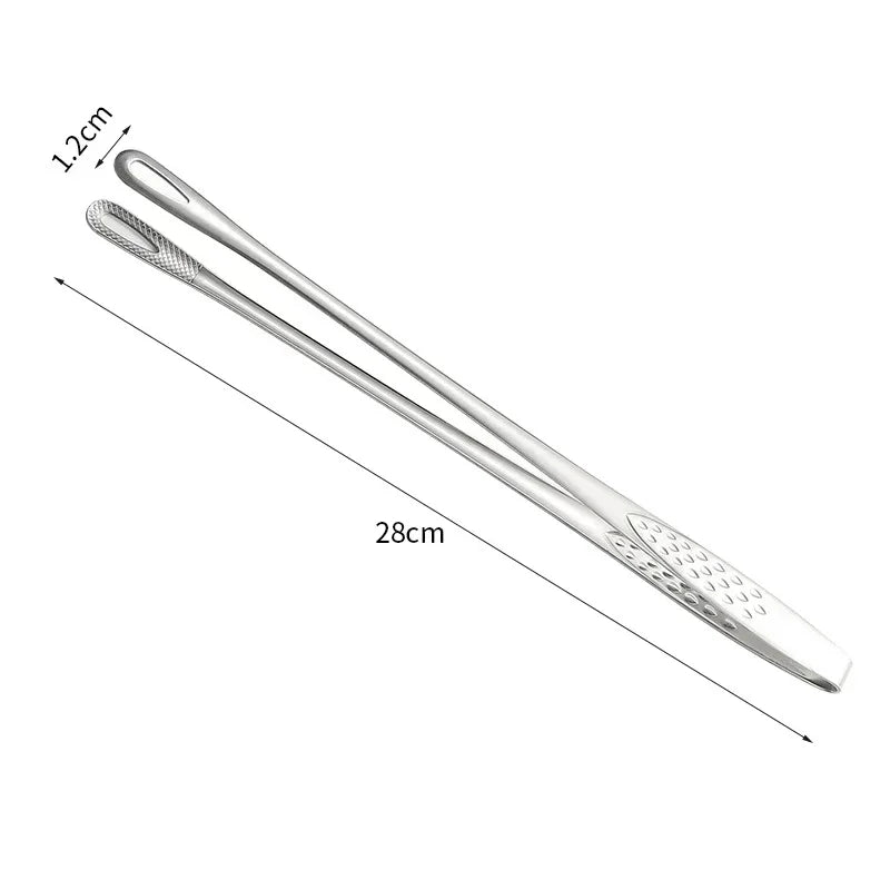 Stainless Steel BBQ Tongs Clip for Cooking & Grilling