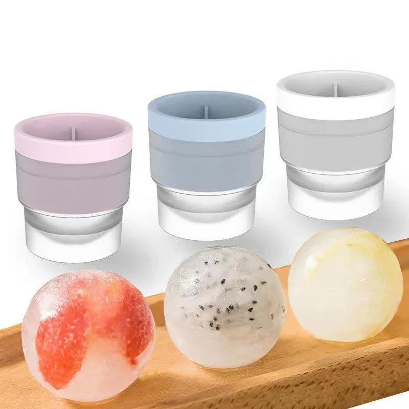 Silicone Sphere Ice Mold - Stackable, Food Grade, Slow Melting