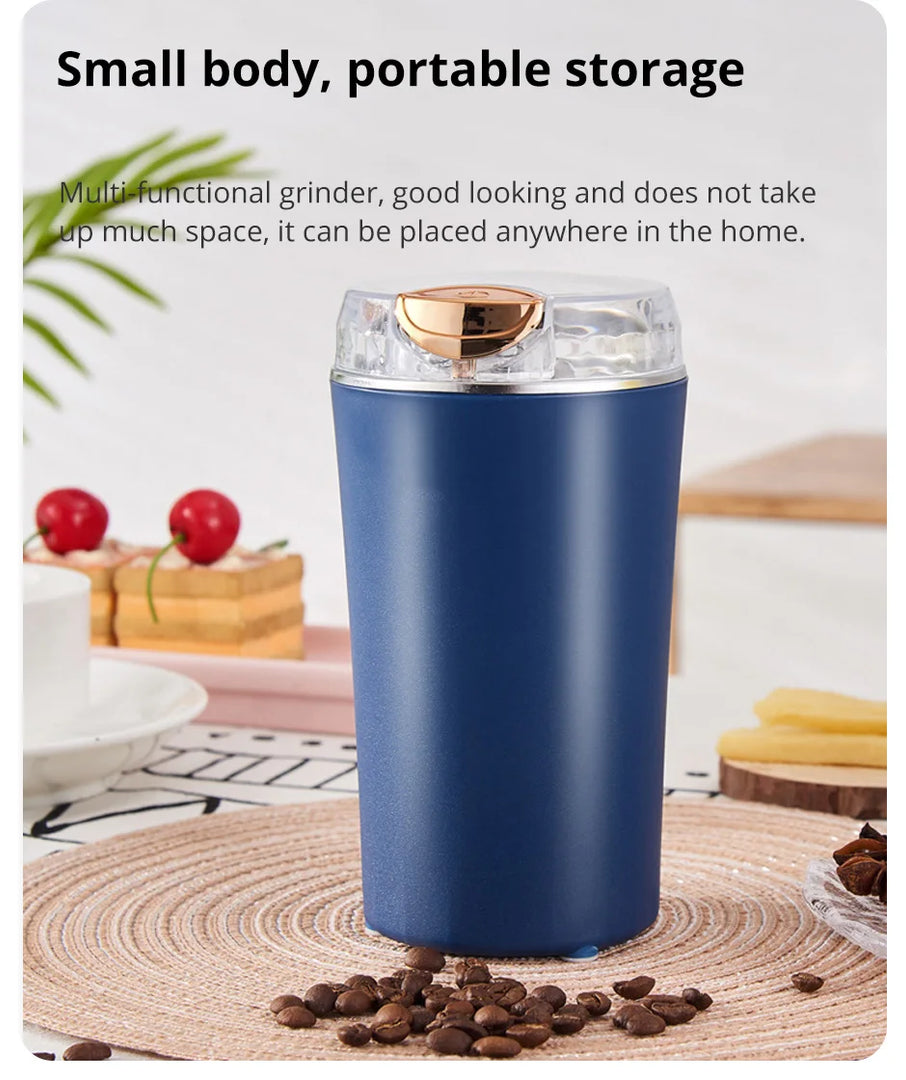 Electric Coffee & Grain Grinder – Portable Kitchen Gadget