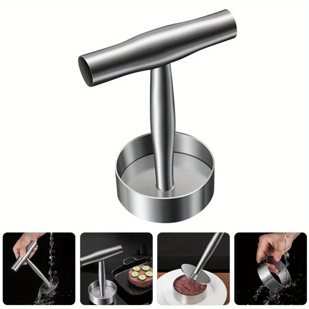 Heavy-Duty Burger Patty Press – Manual Meat Mold for Home Grill