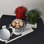 Load image into Gallery viewer, Grease Container w/ Strainer – Reusable Enamel Oil Pot
