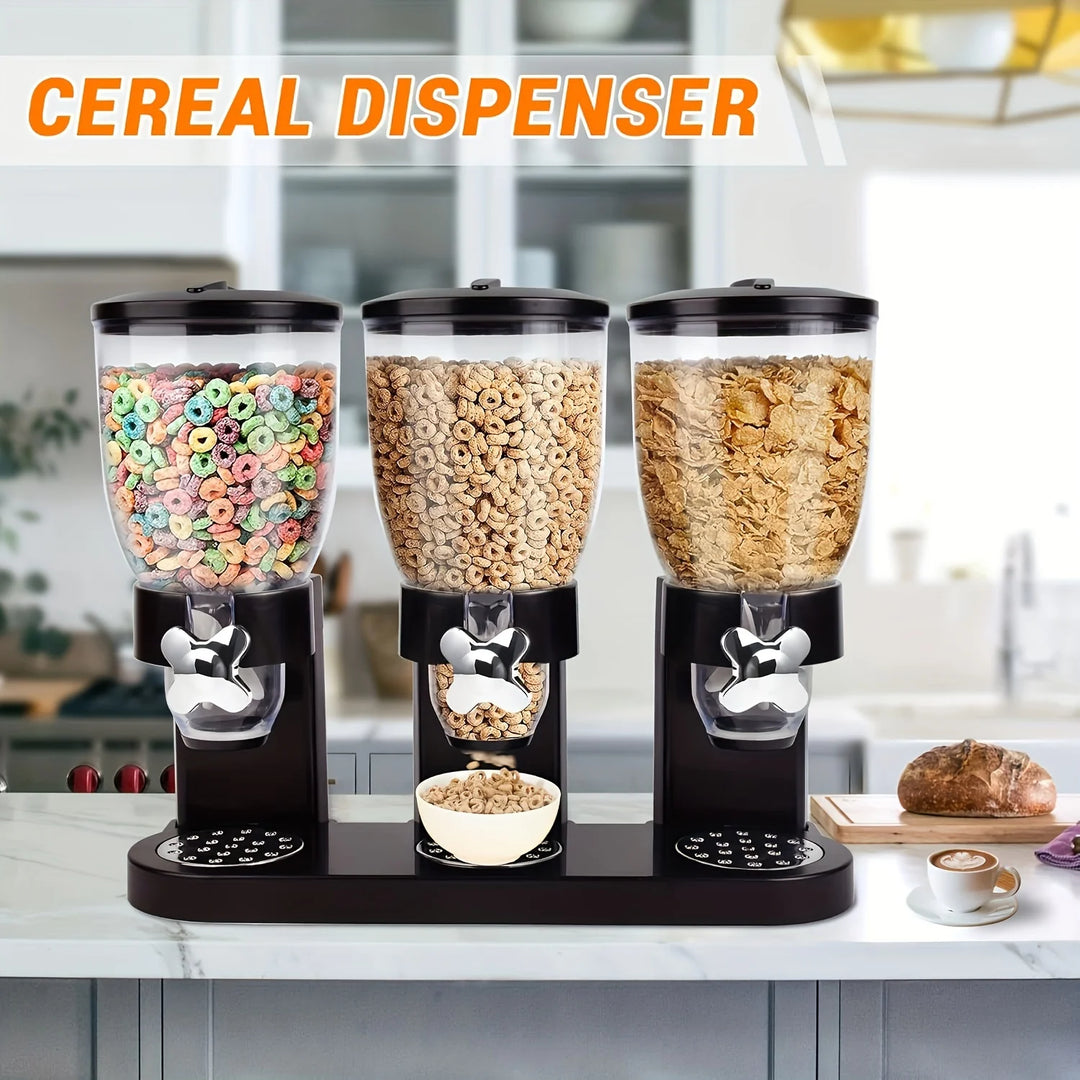 Triple Cereal Dispenser – Large, No Power Needed, Multi-Use