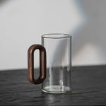Load image into Gallery viewer, Large Borosilicate Glass Tea Coffee Cup – Wood Handle
