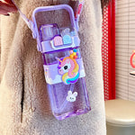 Load image into Gallery viewer, Cartoon Kids Water Bottle with Straw Large Capacity, BPA-Free
