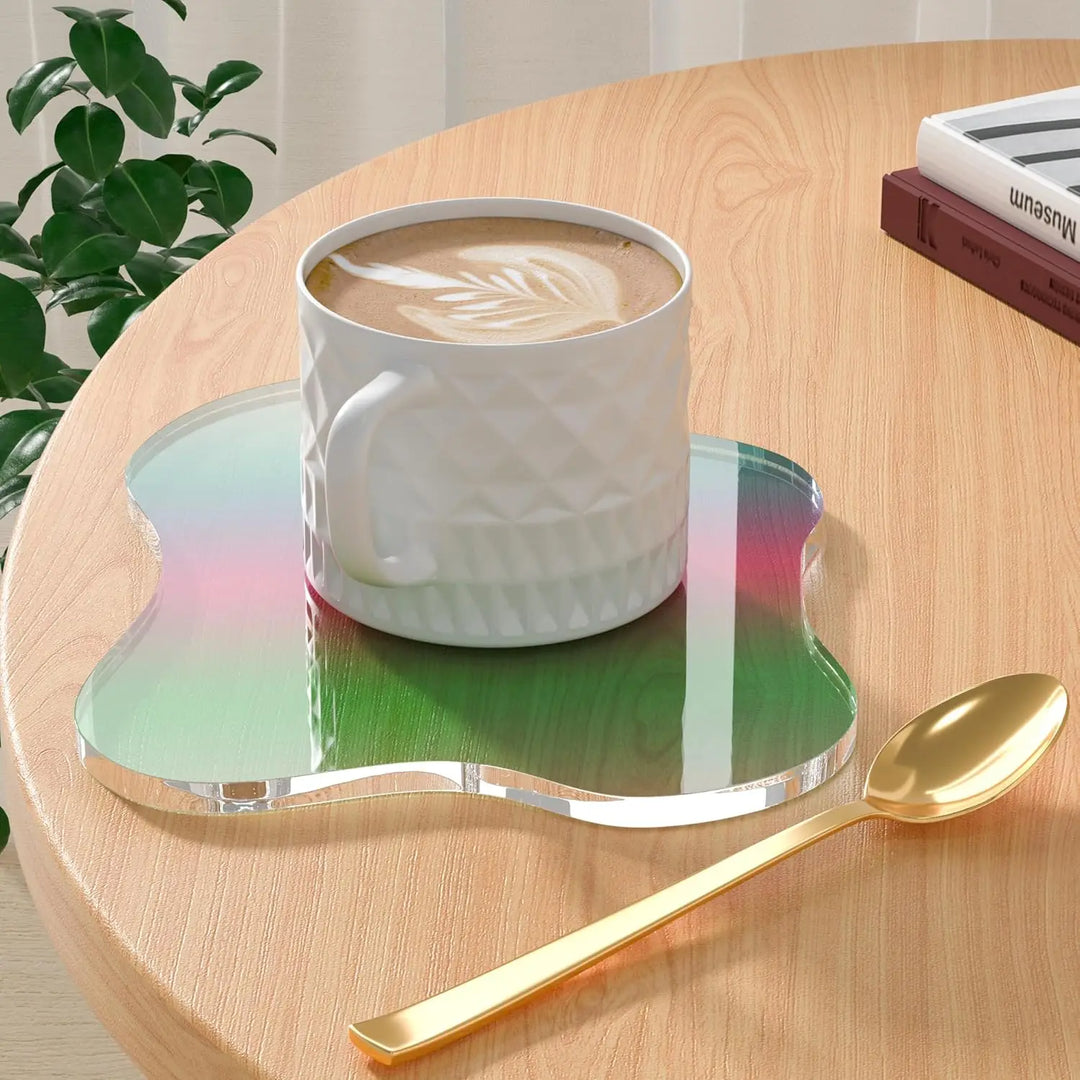 Clear Acrylic Cloud Coaster Heat-Resistant Cup Mat Decor