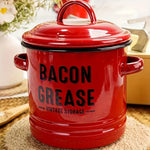 Load image into Gallery viewer, Grease Container w/ Strainer – Reusable Enamel Oil Pot
