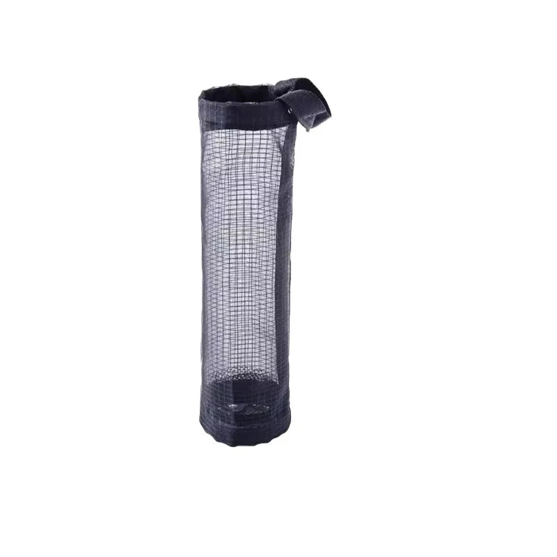 Wall-Mount Mesh Bag Dispenser for Reusable Trash & Kitchen Storage