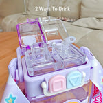 Load image into Gallery viewer, Cartoon Kids Water Bottle with Straw Large Capacity, BPA-Free
