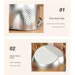 Load image into Gallery viewer, Stainless Steel 304 Rice Washer Strainer Bowl, Kitchen Colander

