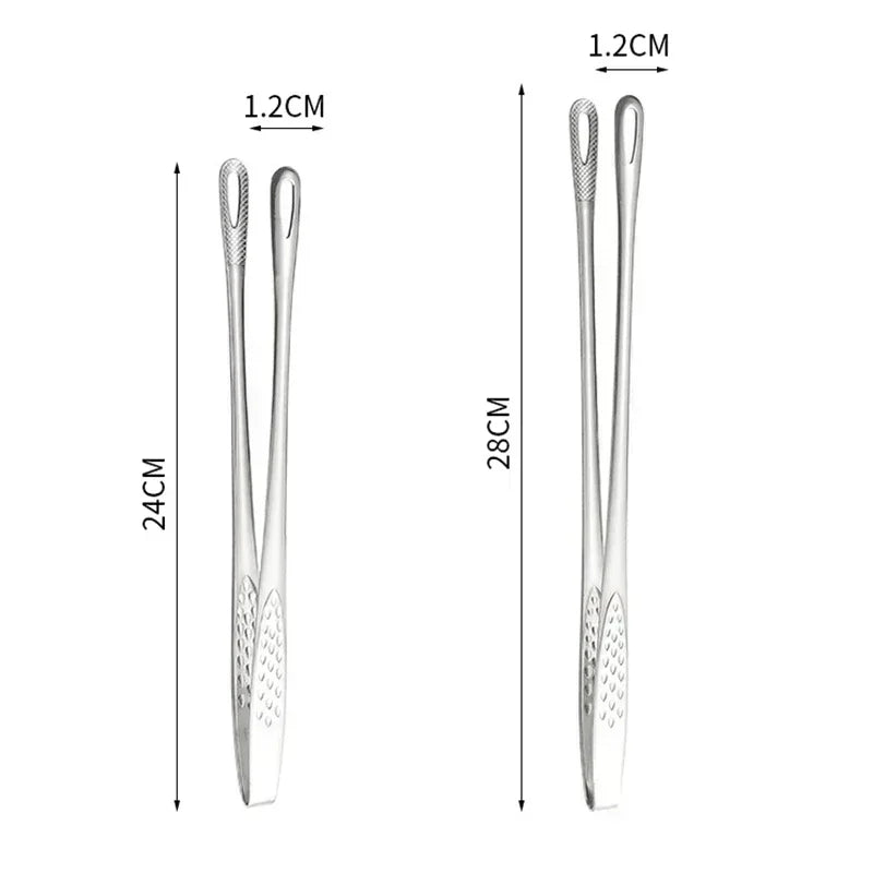 Stainless Steel BBQ Tongs Clip for Cooking & Grilling