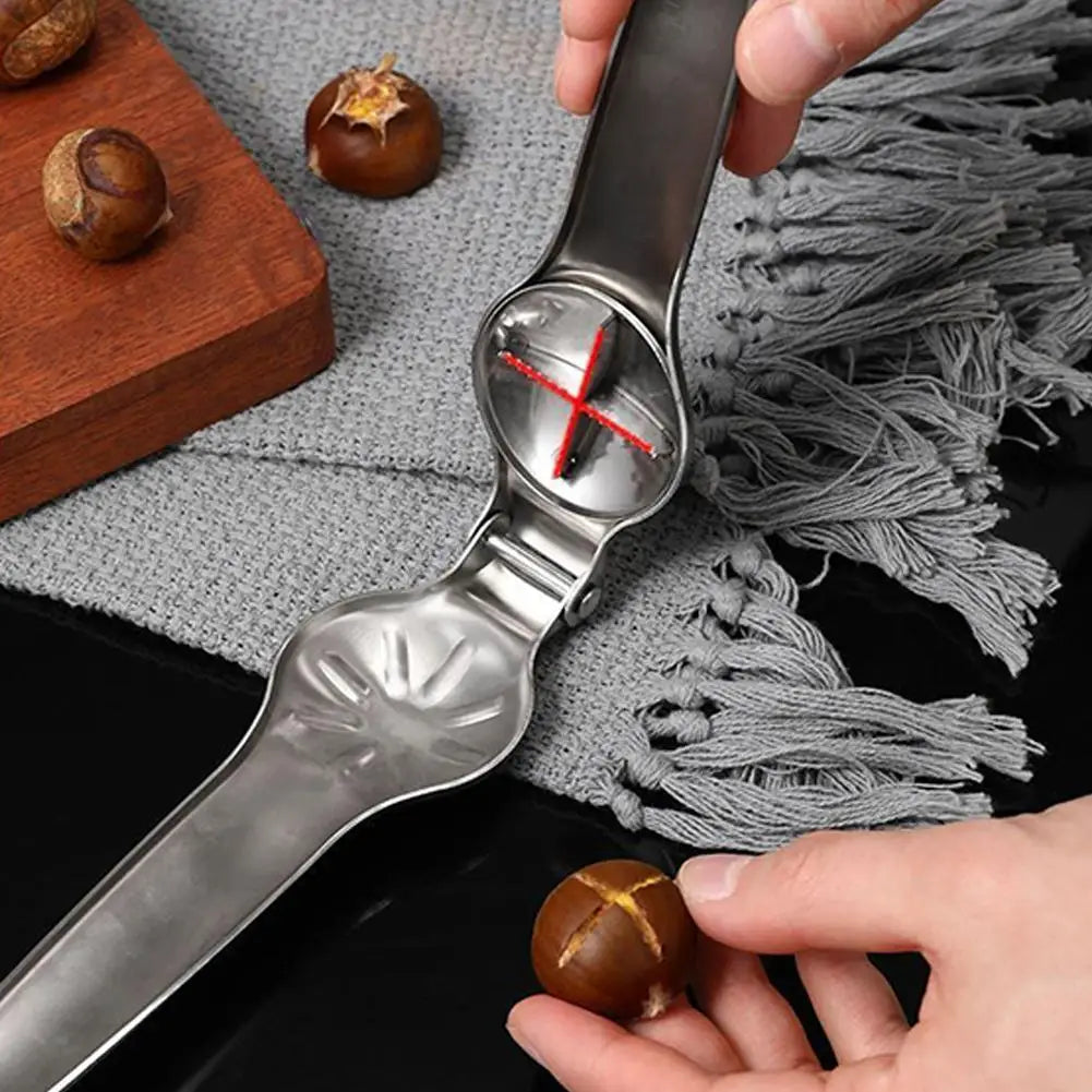 2-in-1 Steel Nut Cracker & Chestnut Opener Kitchen Tool