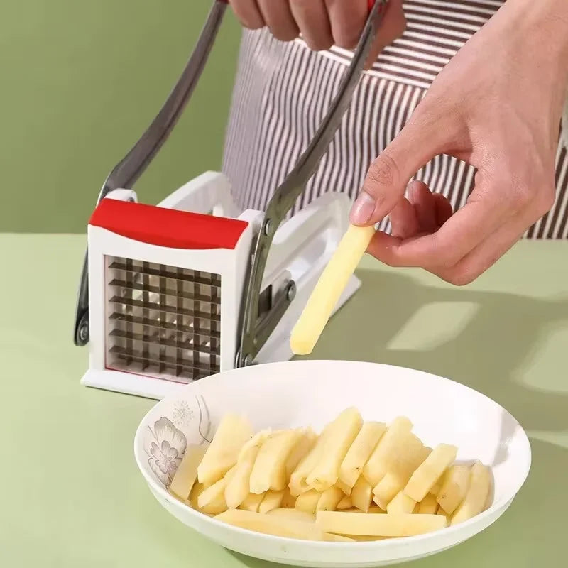Manual Vegetable Cutter: Steel Potato, Cucumber, Fruit Slicer