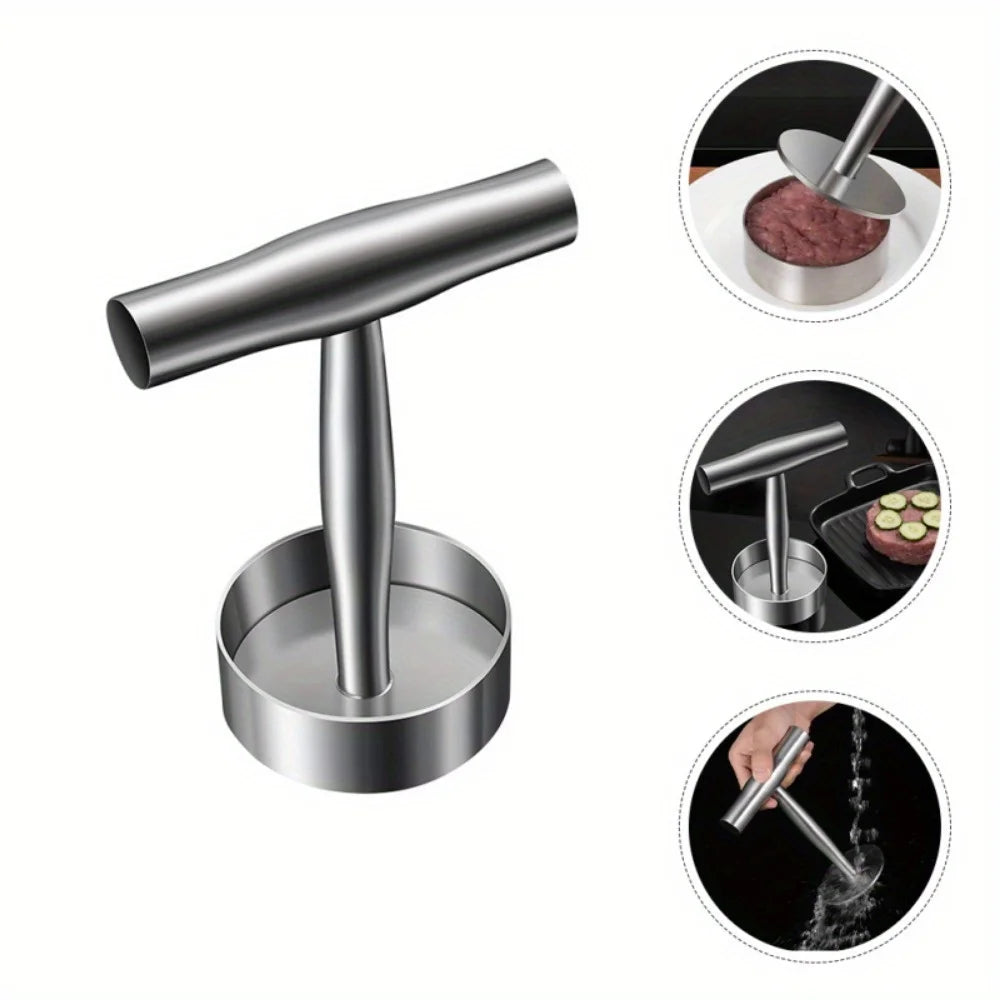 Heavy-Duty Burger Patty Press – Manual Meat Mold for Home Grill