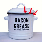 Load image into Gallery viewer, Grease Container w/ Strainer – Reusable Enamel Oil Pot
