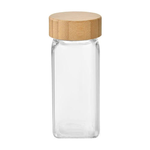 120ml Glass Spice Jars – Reusable Kitchen Storage with Bamboo Lid