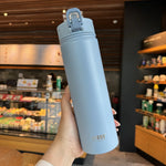 Load image into Gallery viewer, Insulated Straw Thermos Bottle – Leakproof Stainless Steel (750ml)