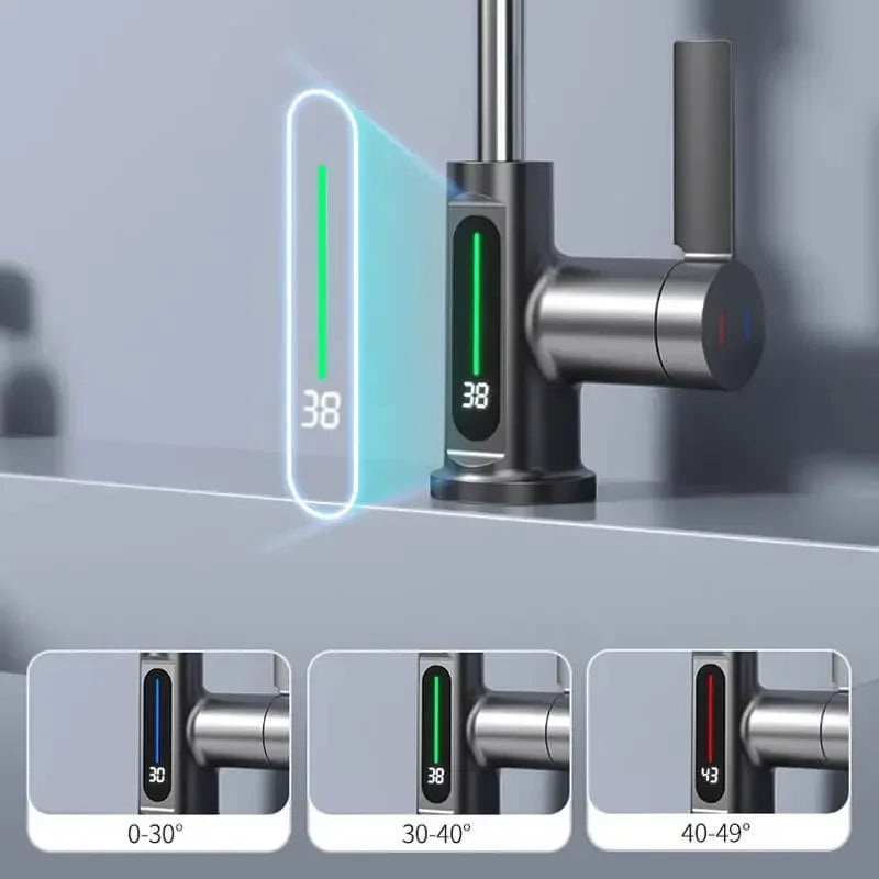 360° Pull-Out Basin Temperature Faucet