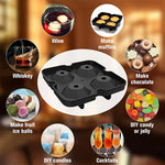 Load image into Gallery viewer, Silicone Ice Cube Trays with Lid – Large Whiskey &amp; Diamond Molds
