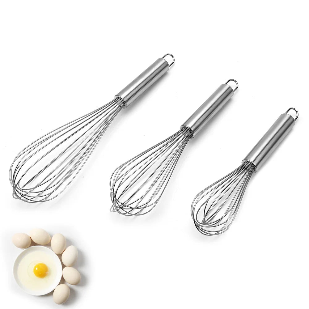 6–12" Stainless Steel Balloon Whisk Egg Beater for Baking