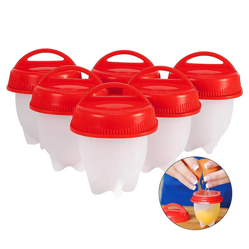 3/6Pcs Silicone Egg Poacher Cups – BPA Free, Non-Stick