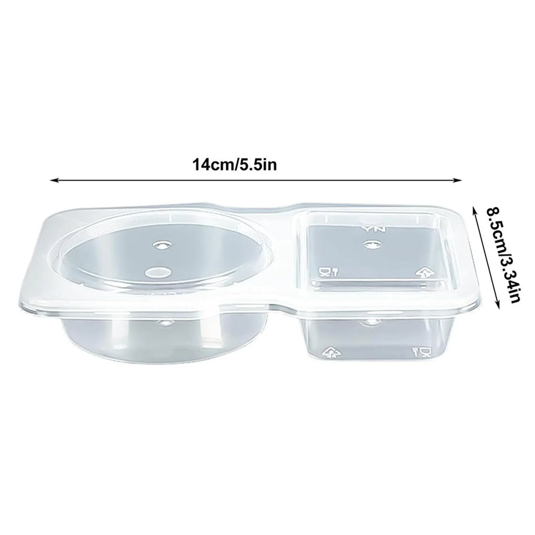 Dual-Compartment Reusable Snack & Sauce Box – Portable & Fresh