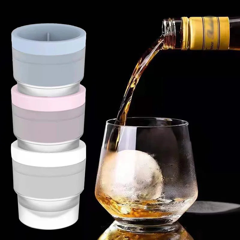 Silicone Sphere Ice Mold - Stackable, Food Grade, Slow Melting