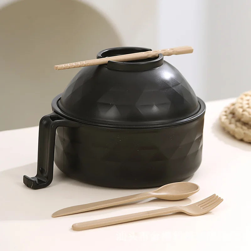 Microwave Ramen Bowl Set w/ Chopsticks & Spoon