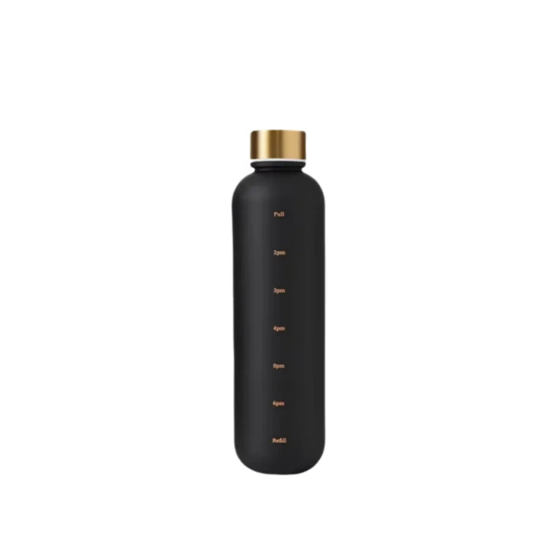 32OZ BPA-Free Frosted Sports Bottle w/ Time Marker