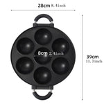 Load image into Gallery viewer, 7-Hole Cast Iron Egg Cake Pan Nonstick Breakfast Mold
