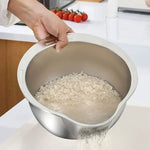 Load image into Gallery viewer, Stainless Steel 304 Rice Washer Strainer Bowl, Kitchen Colander
