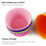Load image into Gallery viewer, 12Pcs Silicone Cupcake Muffin Molds for DIY Baking Tools
