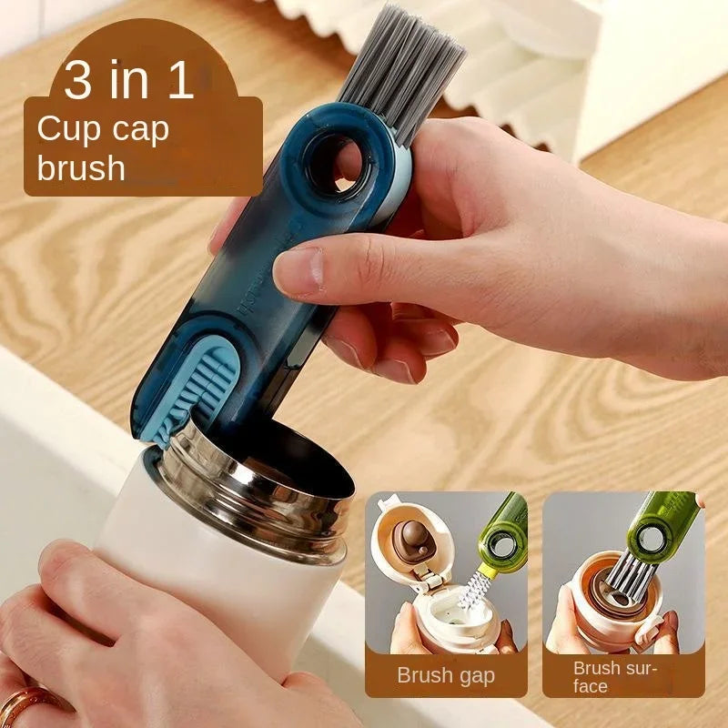 3-in-1 Cup & Bottle Cleaner Brush Set - Multifunction Tool