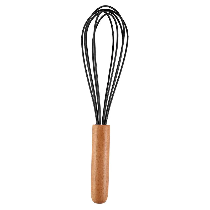 Silicone Whisk – Smooth Mixing with Wooden Handle