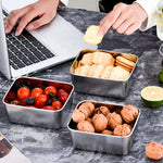 Load image into Gallery viewer, 6pc Steel Food Containers w/ Lids – Leakproof, Stackable, Reusable

