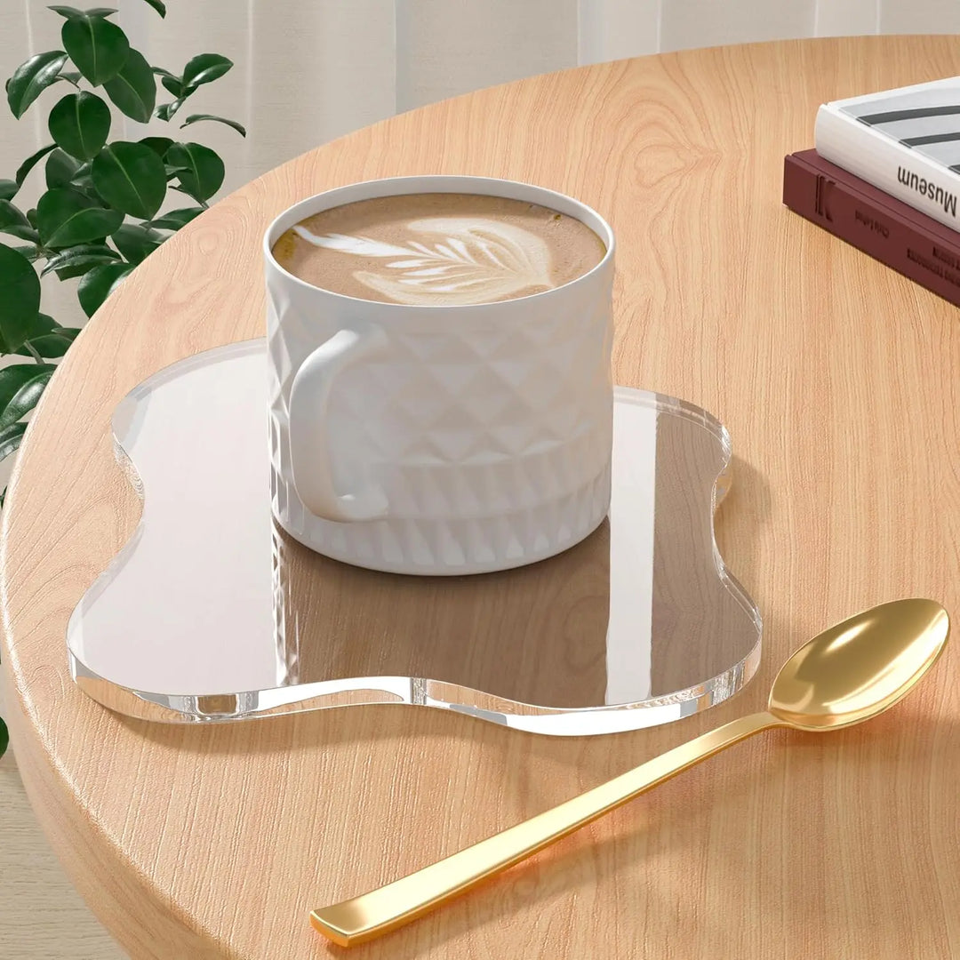 Clear Acrylic Cloud Coaster Heat-Resistant Cup Mat Decor
