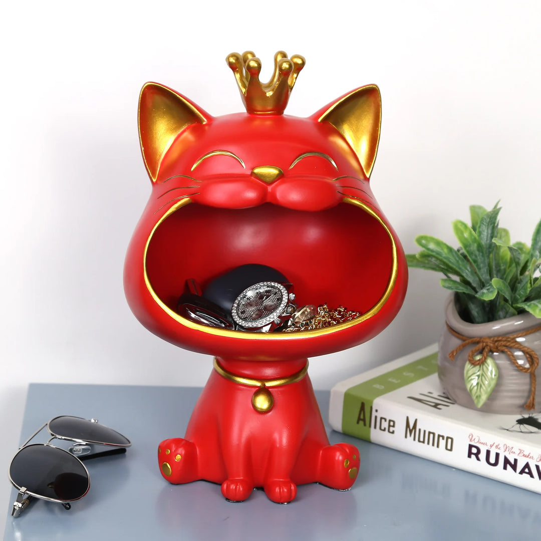 Cat Statue Sundries Storage Box