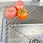 Load image into Gallery viewer, Triangle Dish Rack Over Sink | Foldable Stainless Drainer
