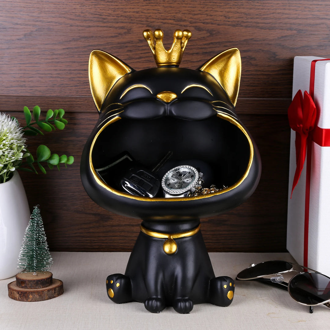 Cat Statue Sundries Storage Box